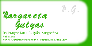 margareta gulyas business card