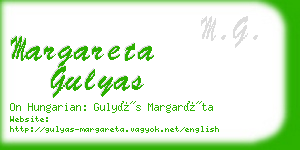 margareta gulyas business card